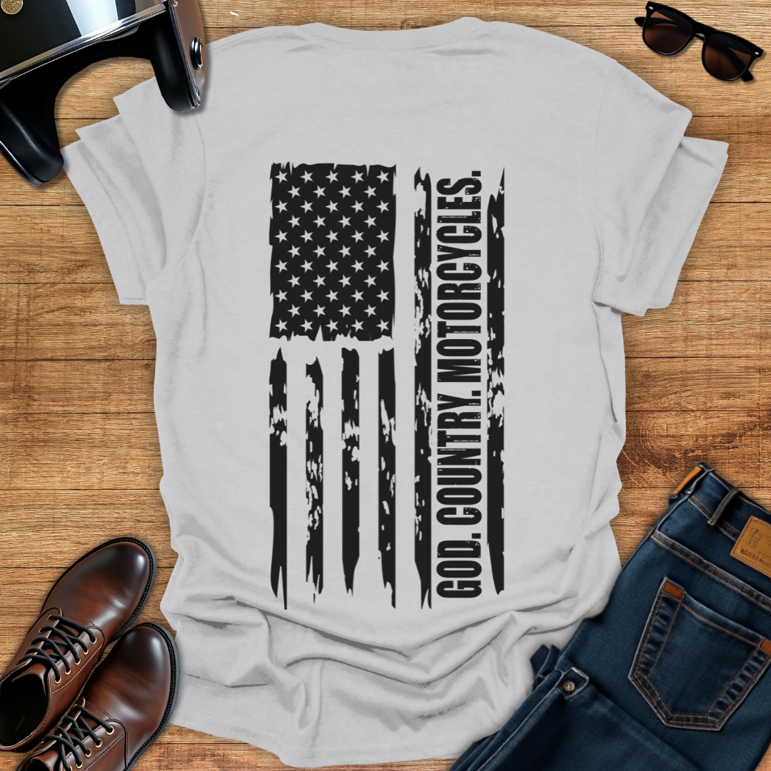 God Country Motorcycles - Back Print T-Shirt