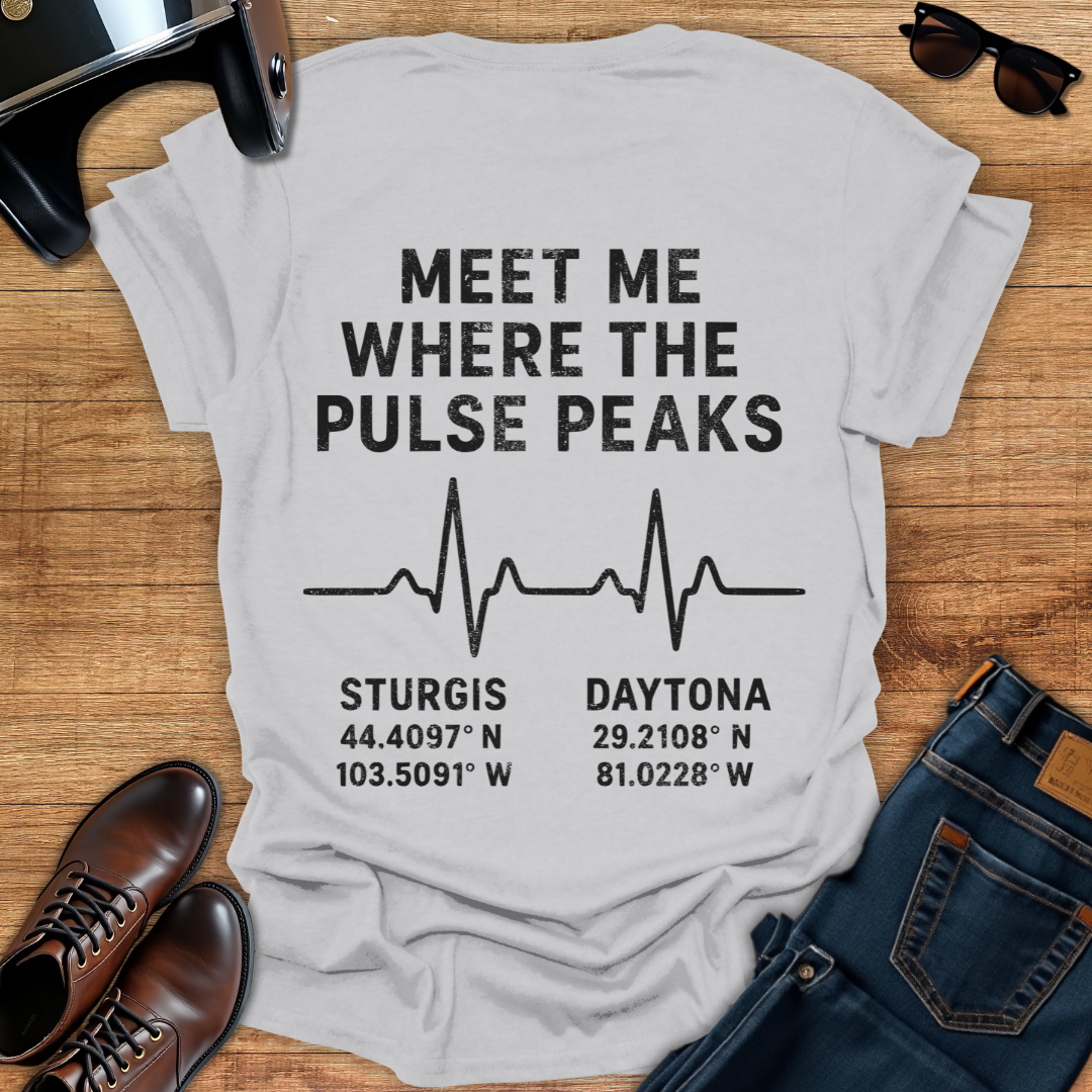 Pulse Peaks - Back Print T-Shirt