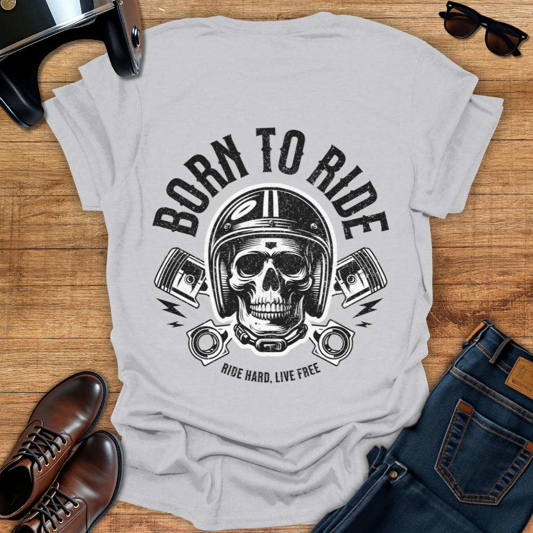 Ride Hard Live Free - Back Print T-Shirt