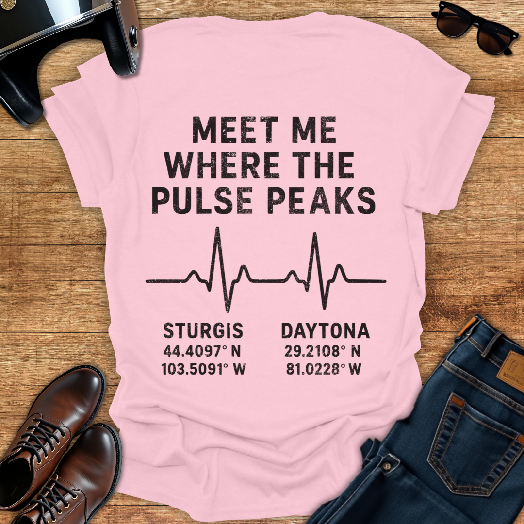 Pulse Peaks - Back Print T-Shirt