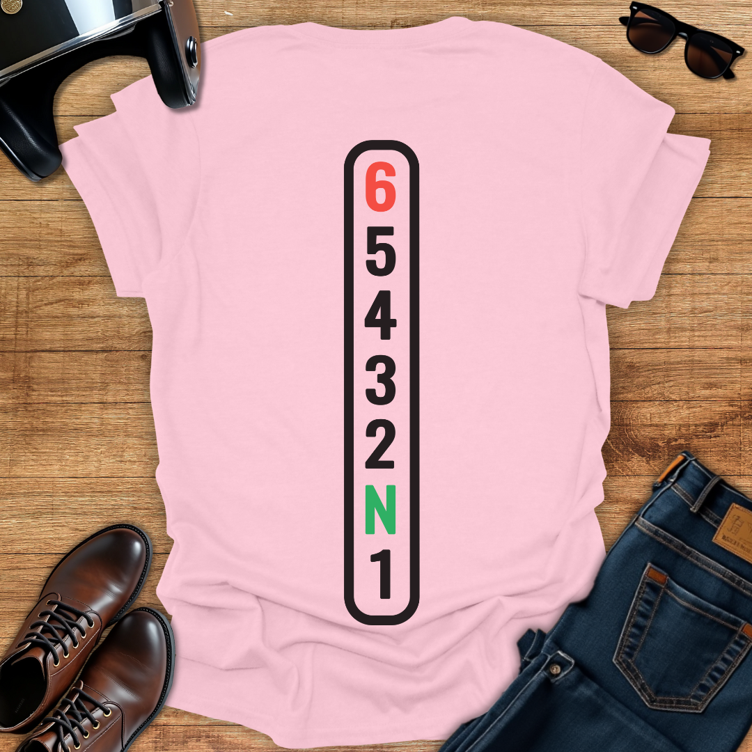 Motorcycle Gears - Back Print T-Shirt