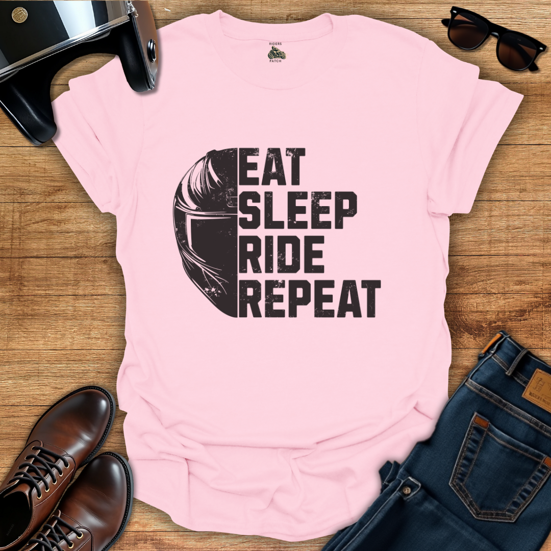 Eat, Sleep, Ride, Repeat - Front Print T-Shirt
