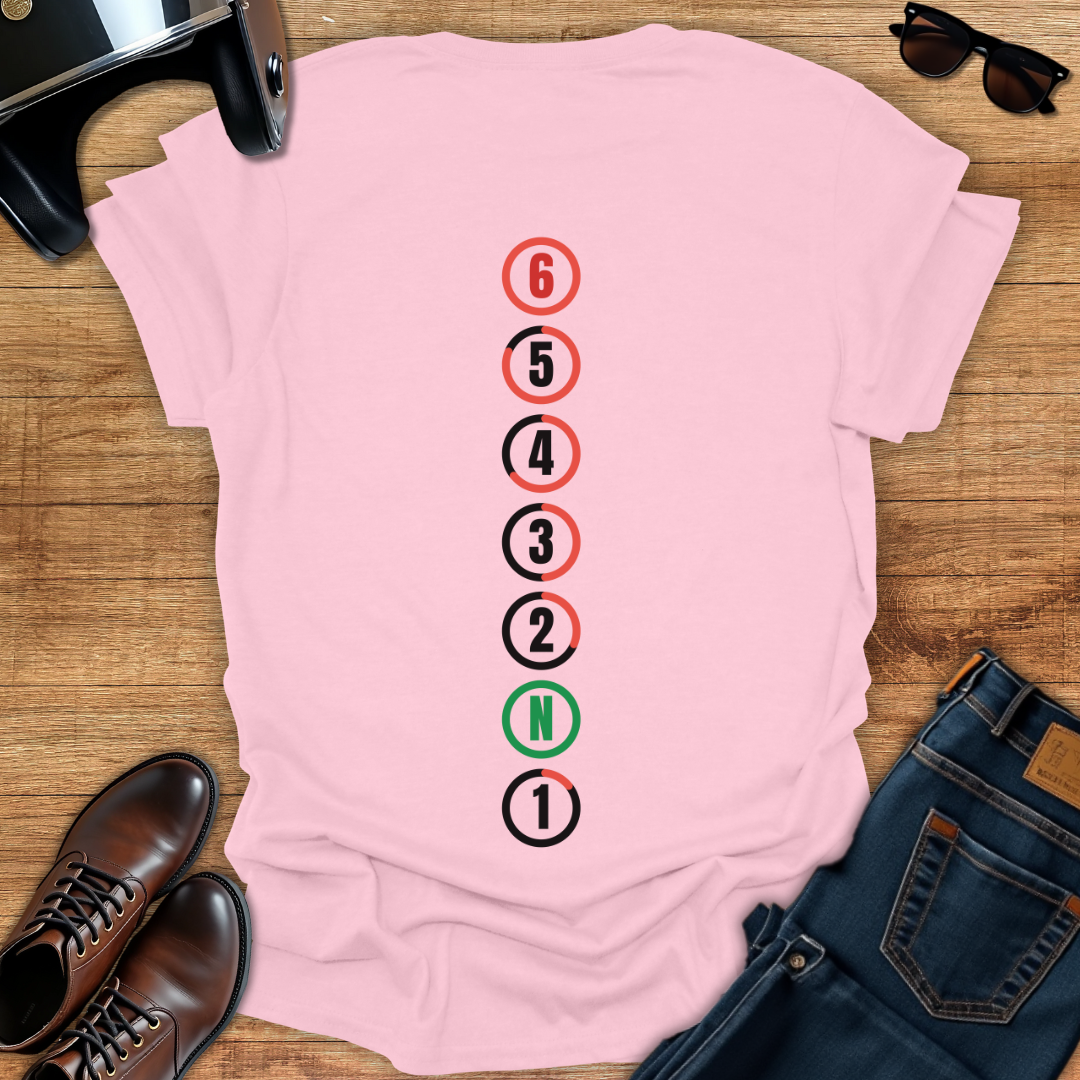 Gear Shift - Back Print T-Shirt