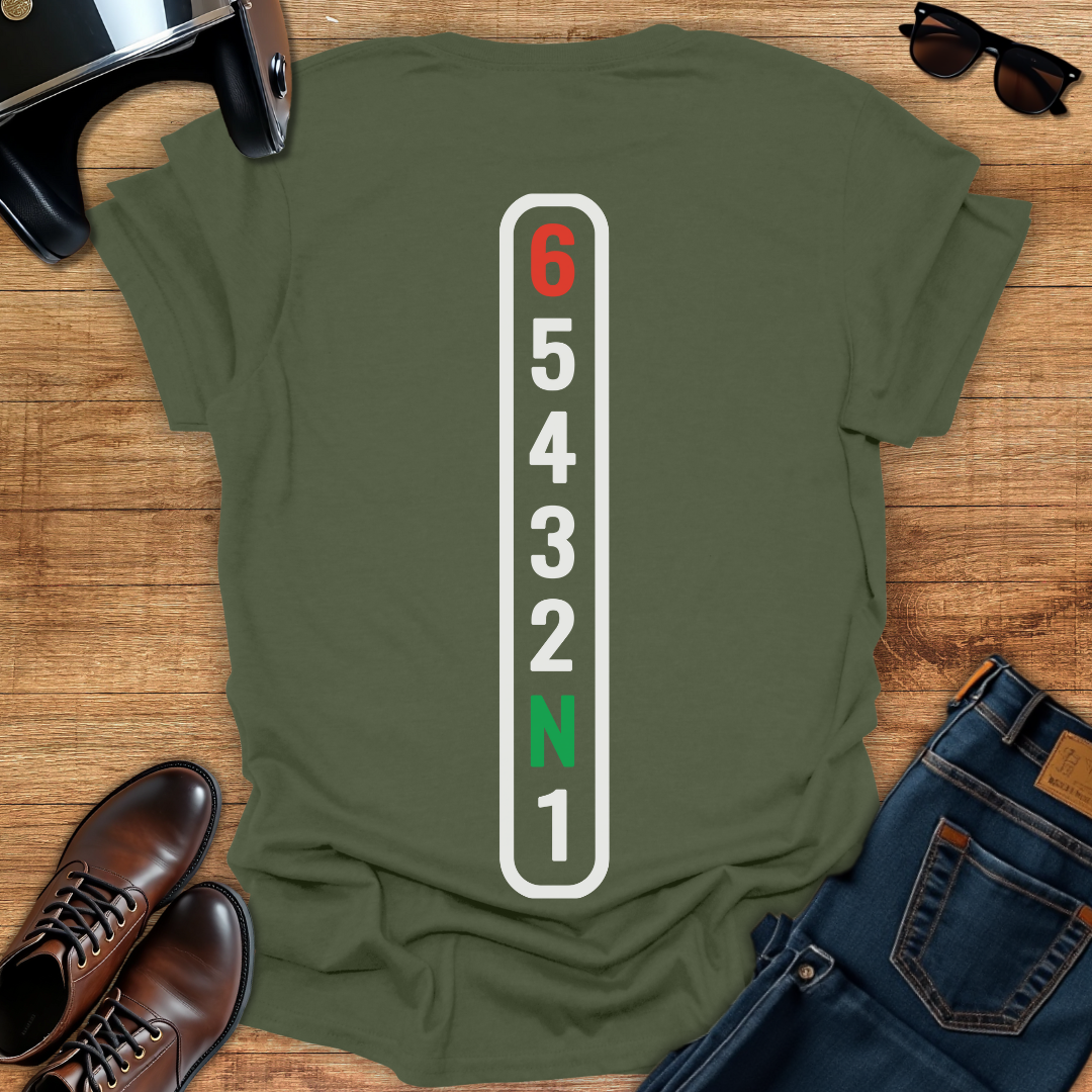 Motorcycle Gears - Back Print T-Shirt