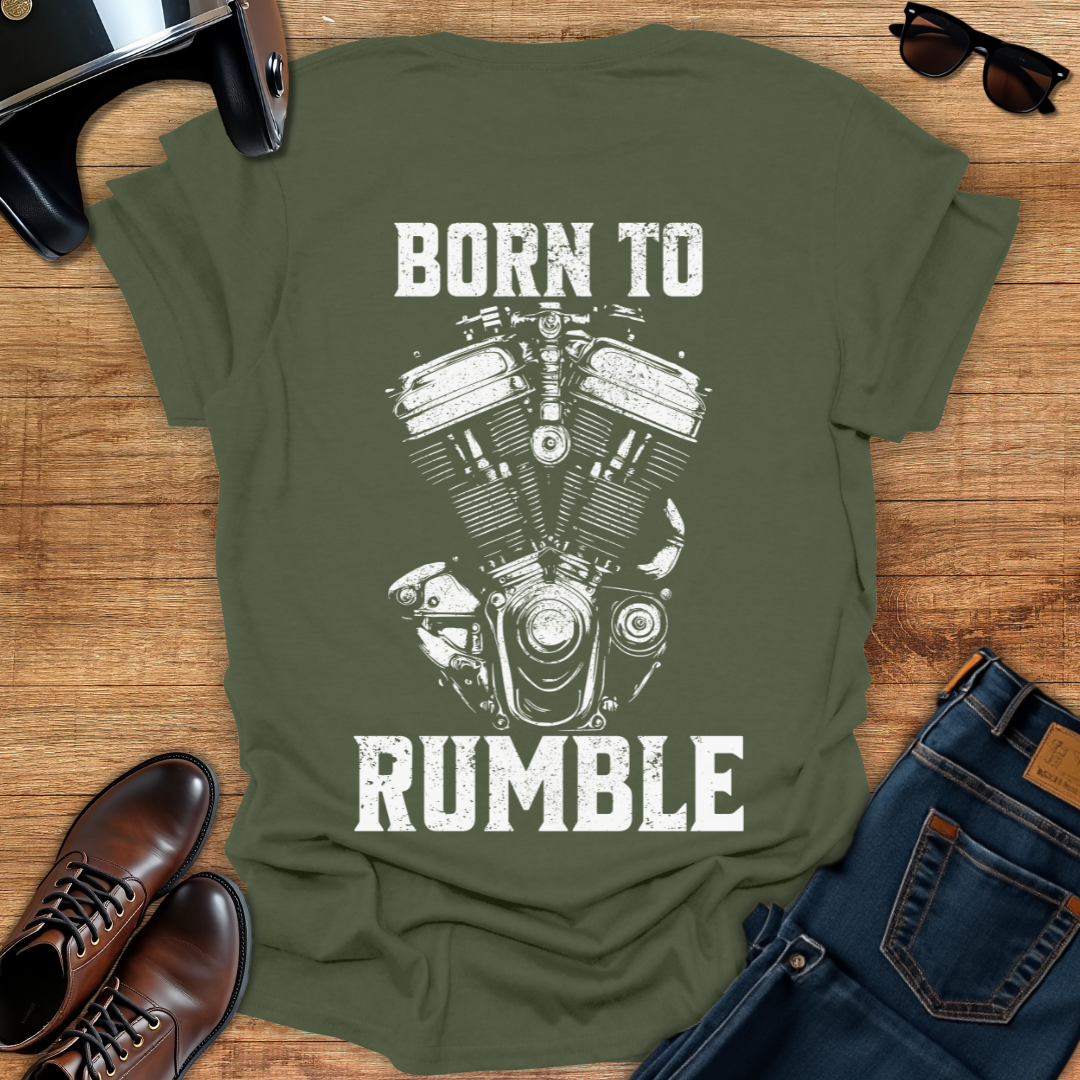 Born To Rumble - Back Print T-Shirt