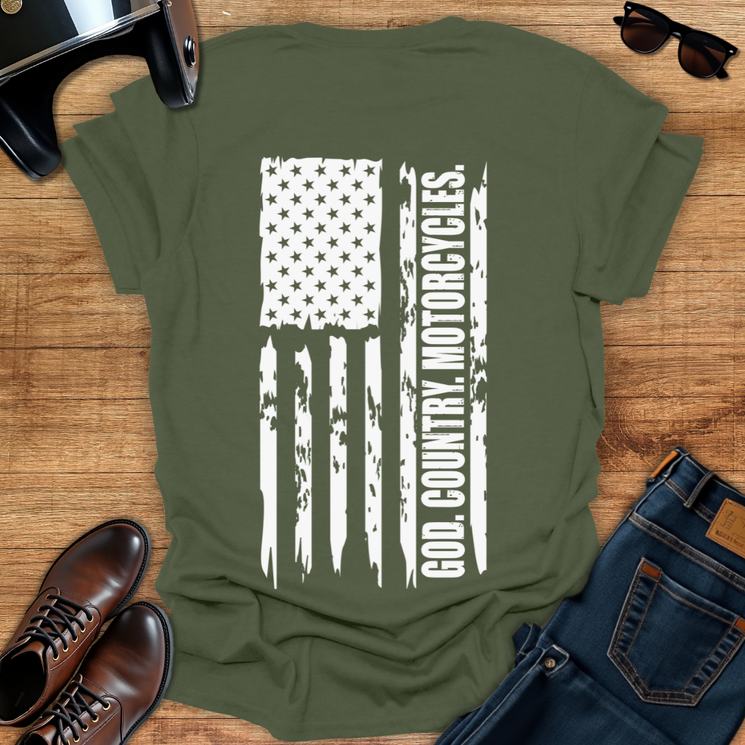God Country Motorcycles - Back Print T-Shirt