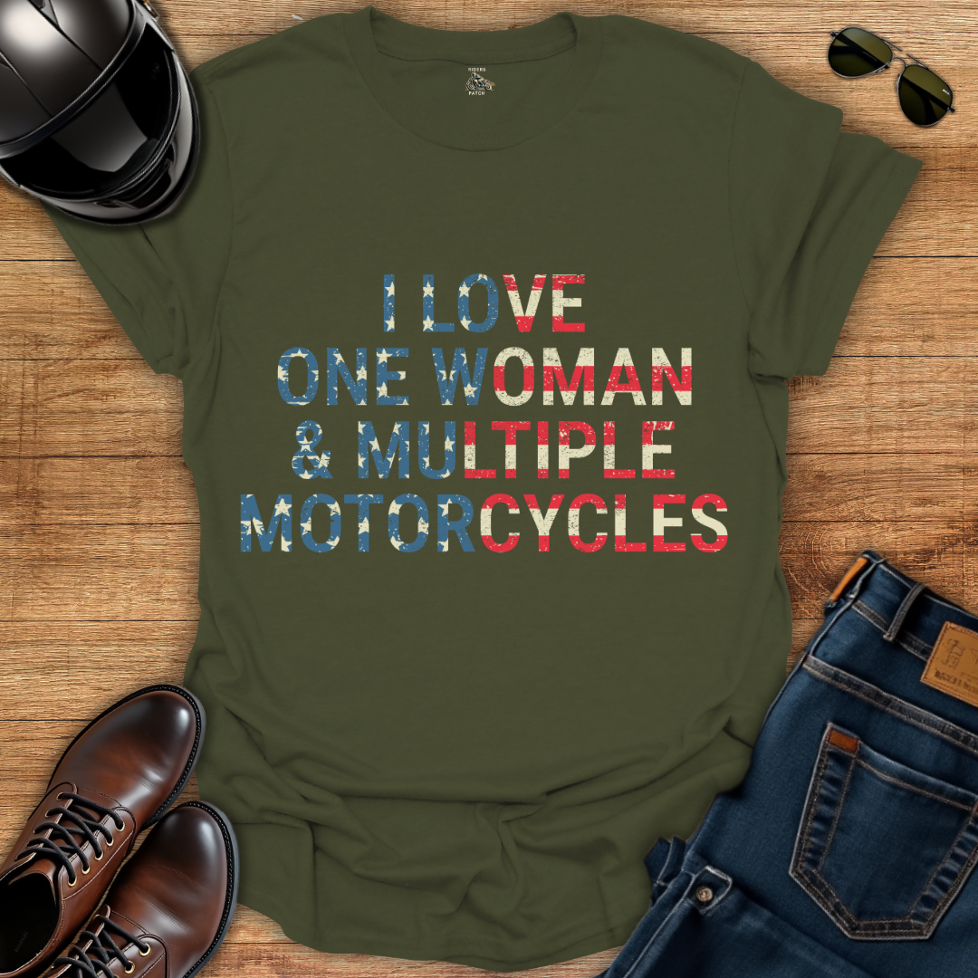 Multiple Motorcycle - 4th of July T-Shirt
