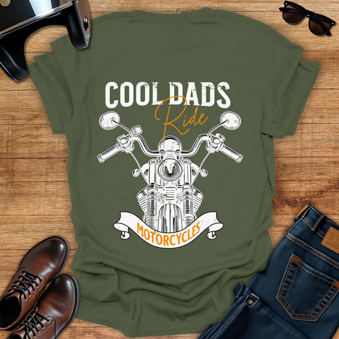 Cool Dads Ride - Back Print T-Shirt
