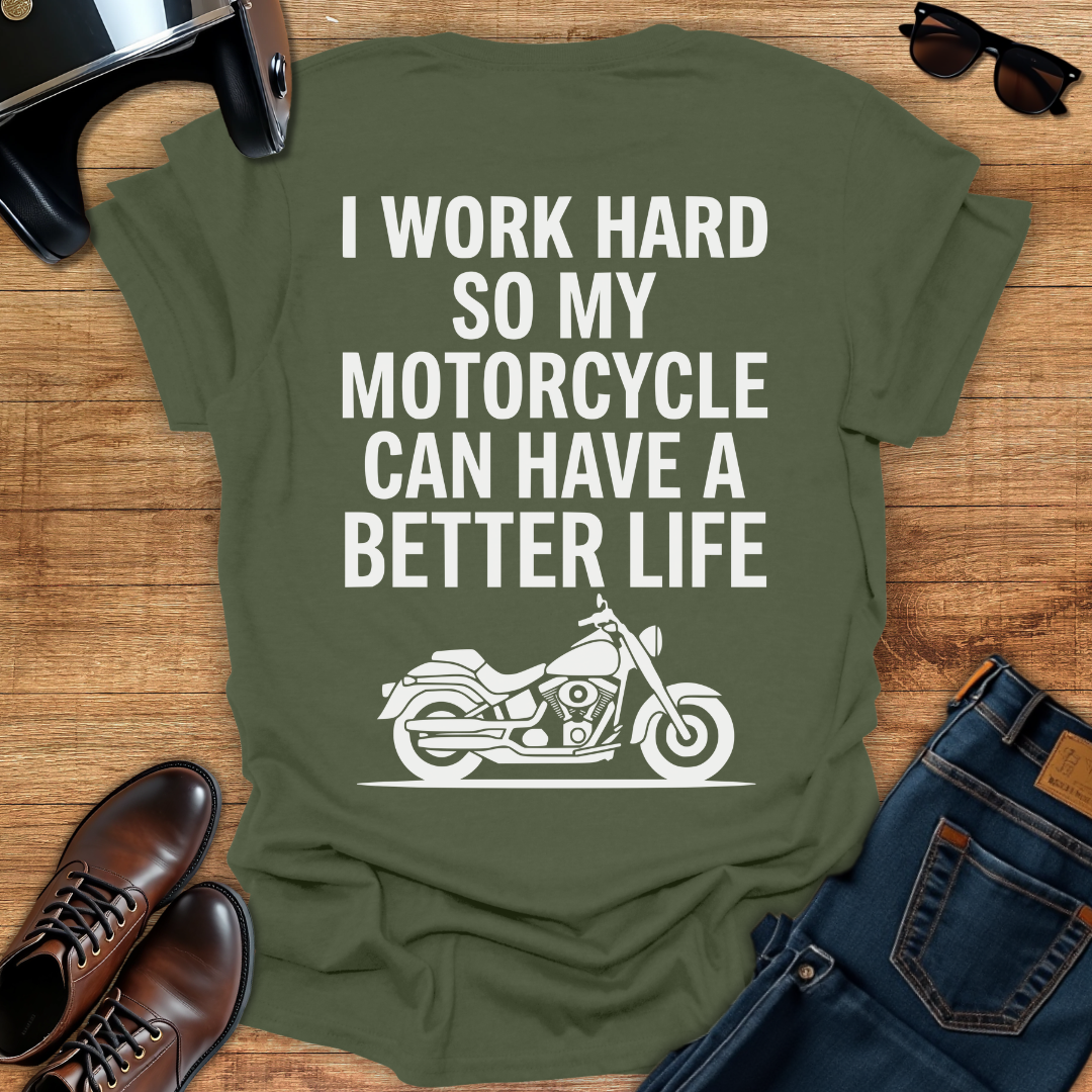Work Hard - Back Print T-Shirt