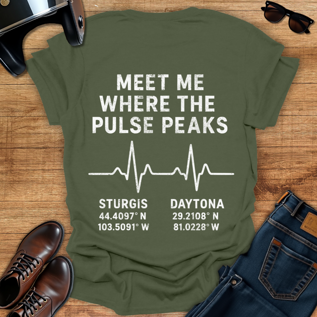 Pulse Peaks - Back Print T-Shirt