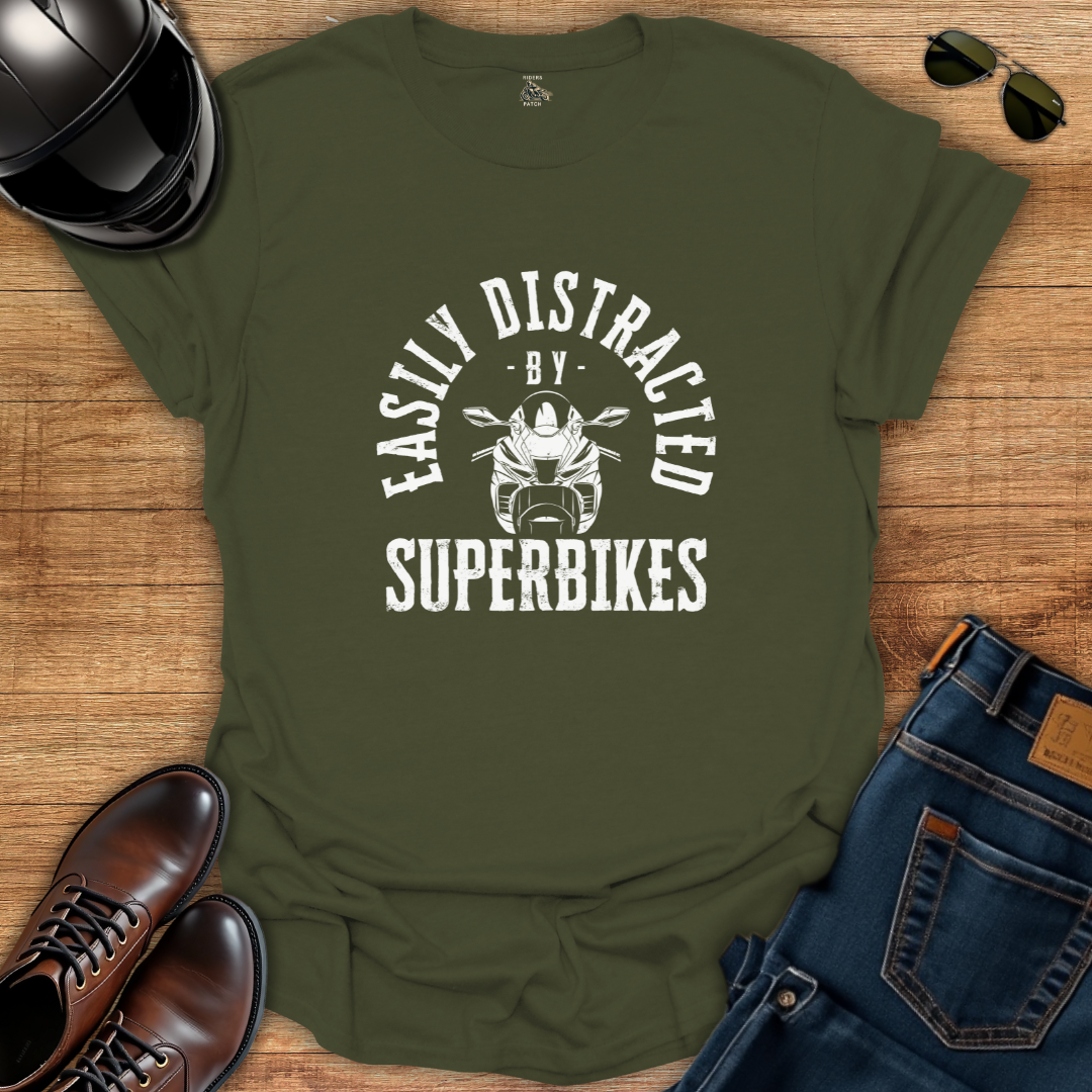 Easily Distracted By Superbikes T-Shirt