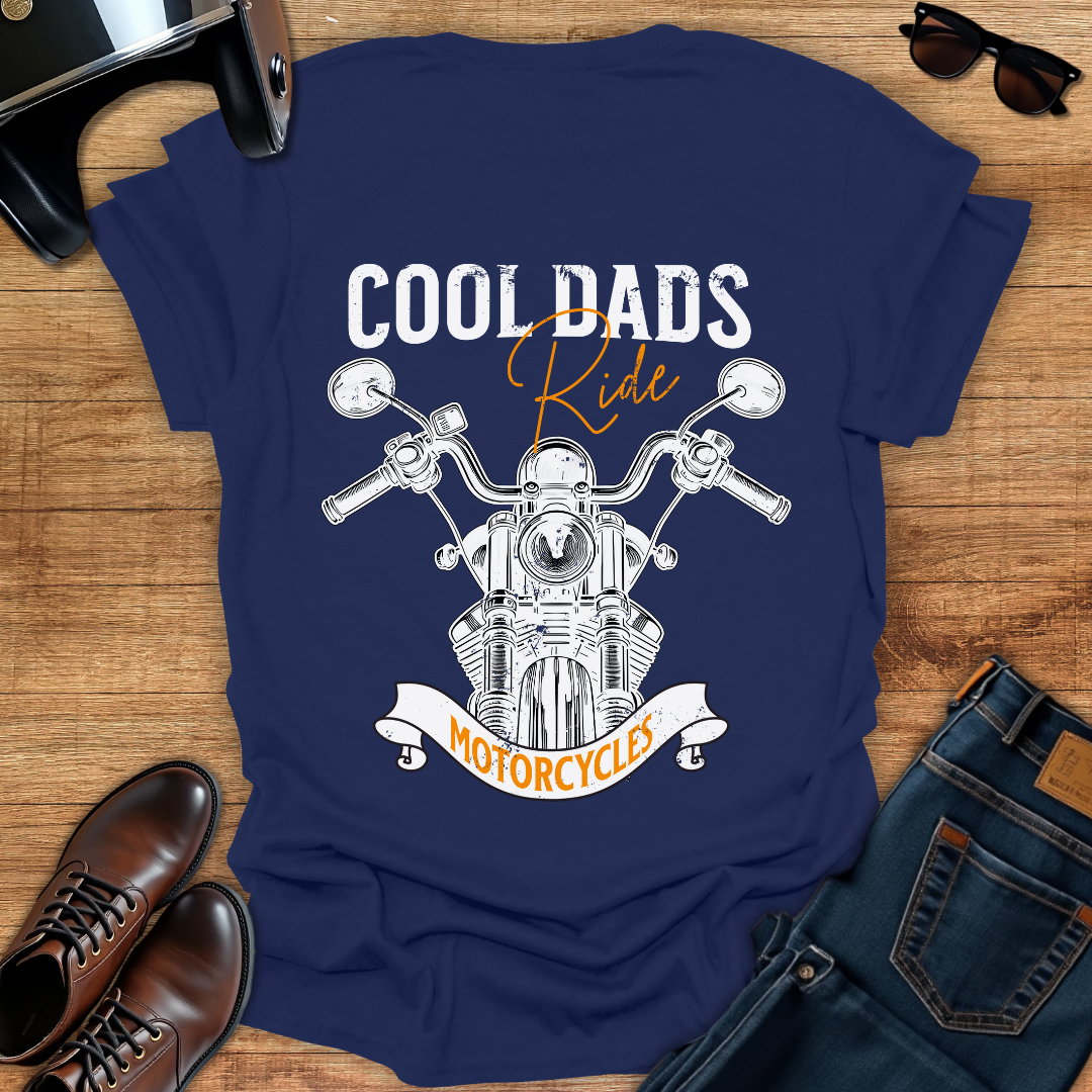 Cool Dads Ride - Back Print T-Shirt