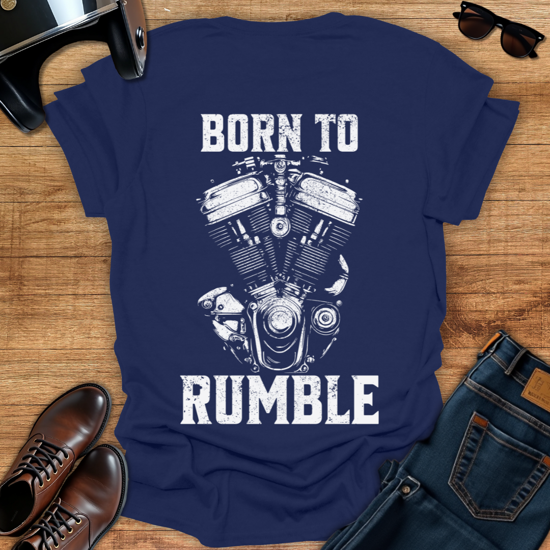 Born To Rumble - Back Print T-Shirt