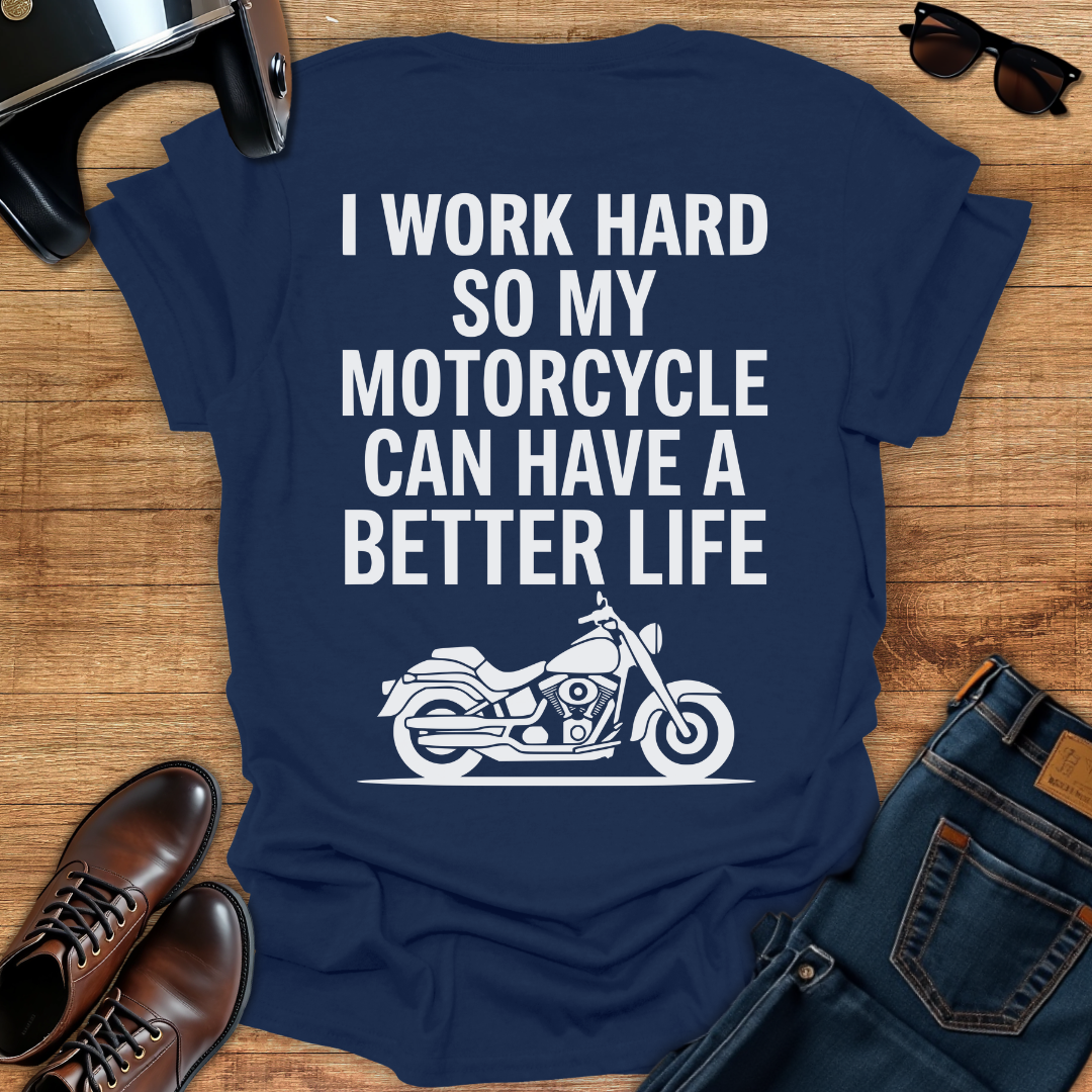 Work Hard - Back Print T-Shirt