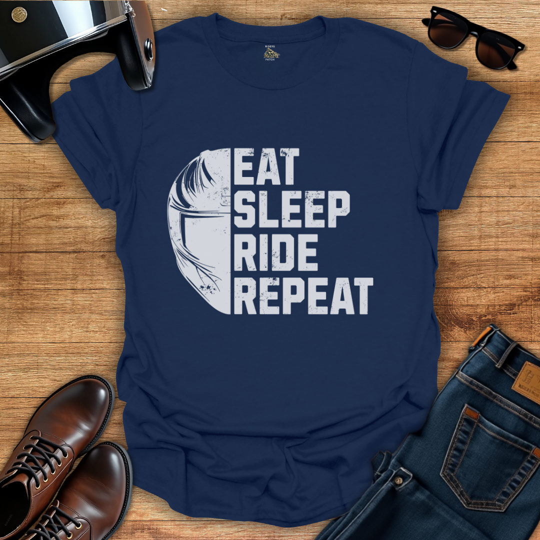 Eat, Sleep, Ride, Repeat - Front Print T-Shirt