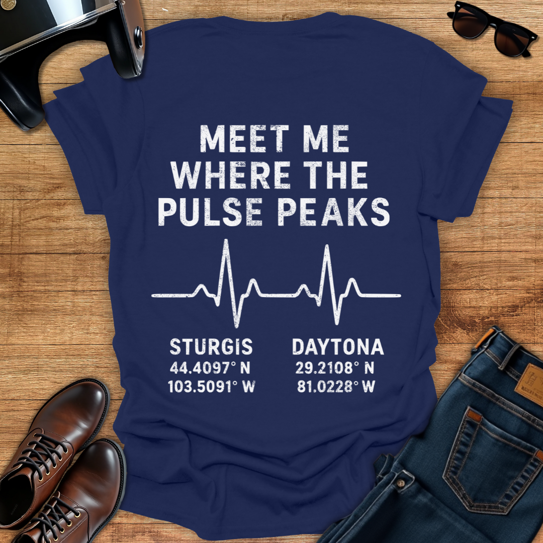 Pulse Peaks - Back Print T-Shirt