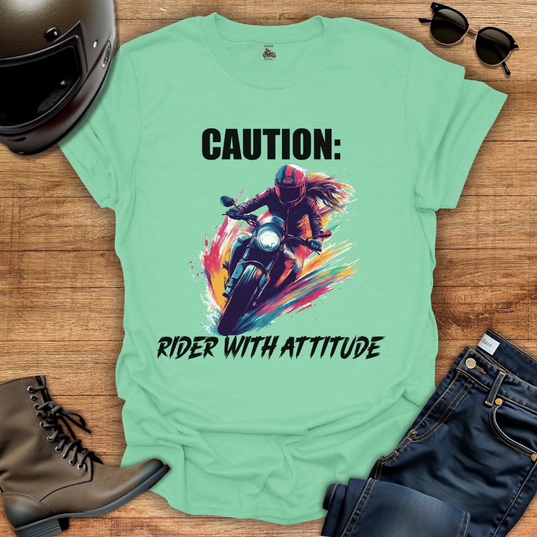 Rider With Attitude - Womens T-Shirt