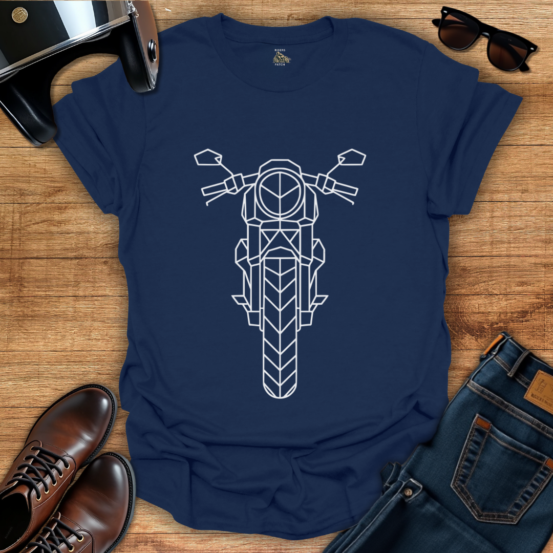 Geometric Motorcycle T-Shirt