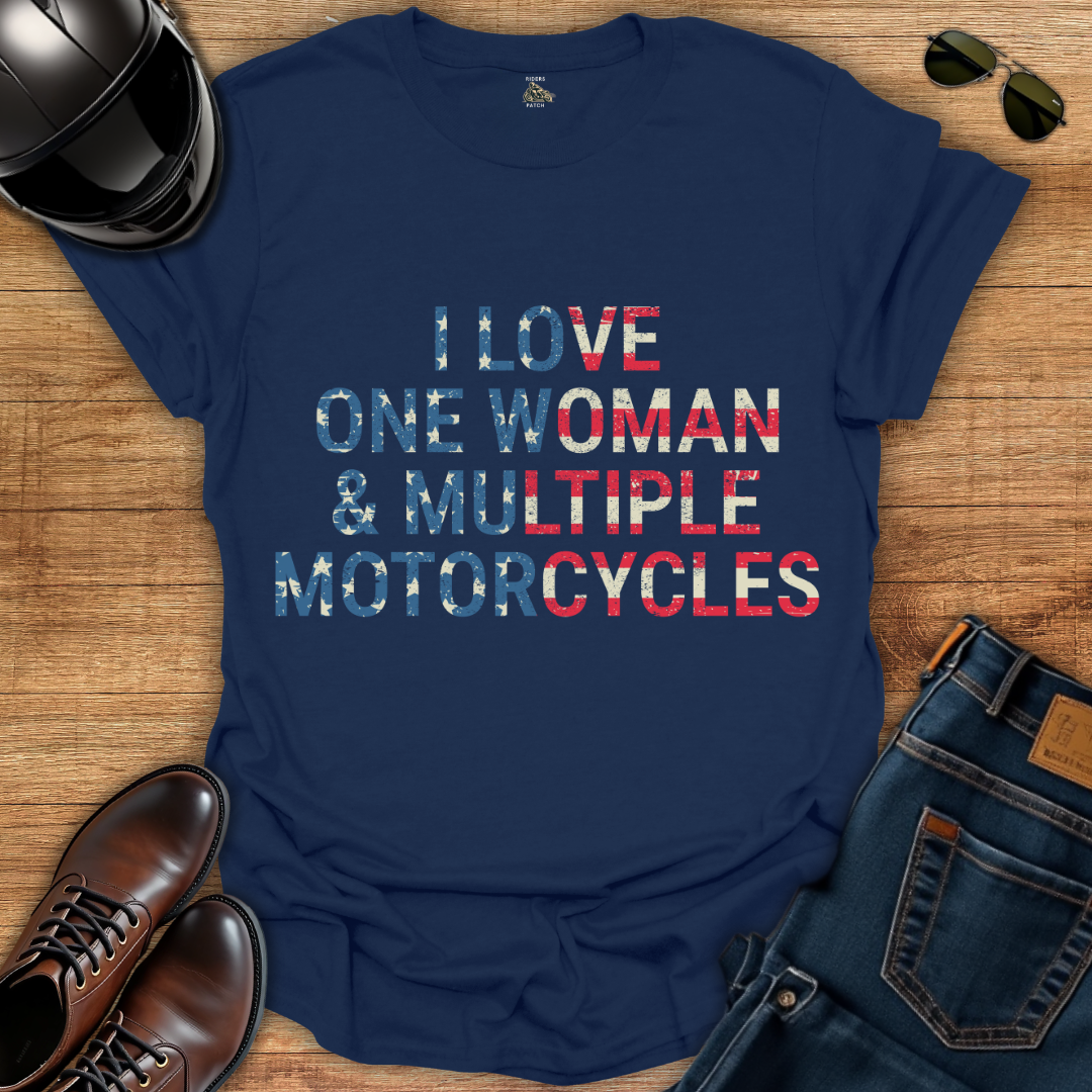 Multiple Motorcycle - 4th of July T-Shirt