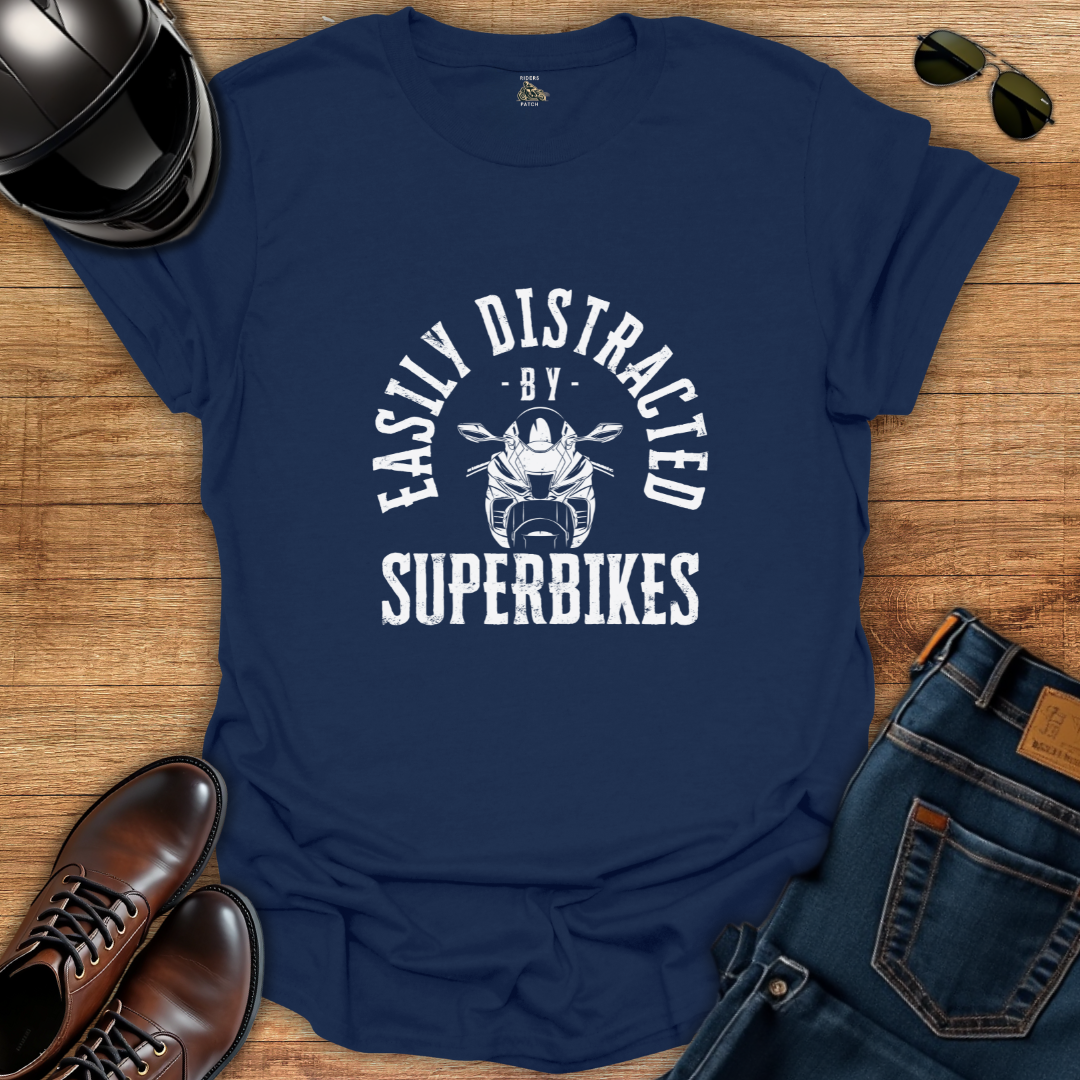 Easily Distracted By Superbikes T-Shirt