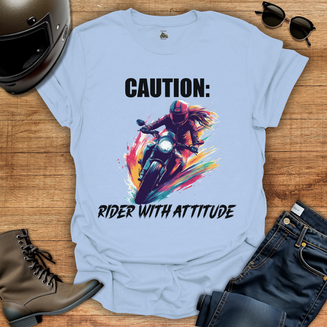 Rider With Attitude - Womens T-Shirt
