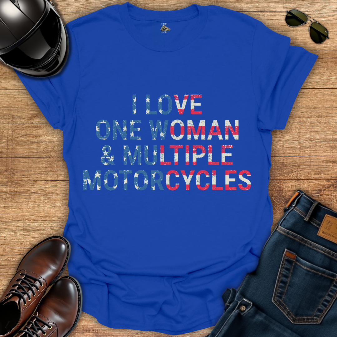 Multiple Motorcycle - 4th of July T-Shirt