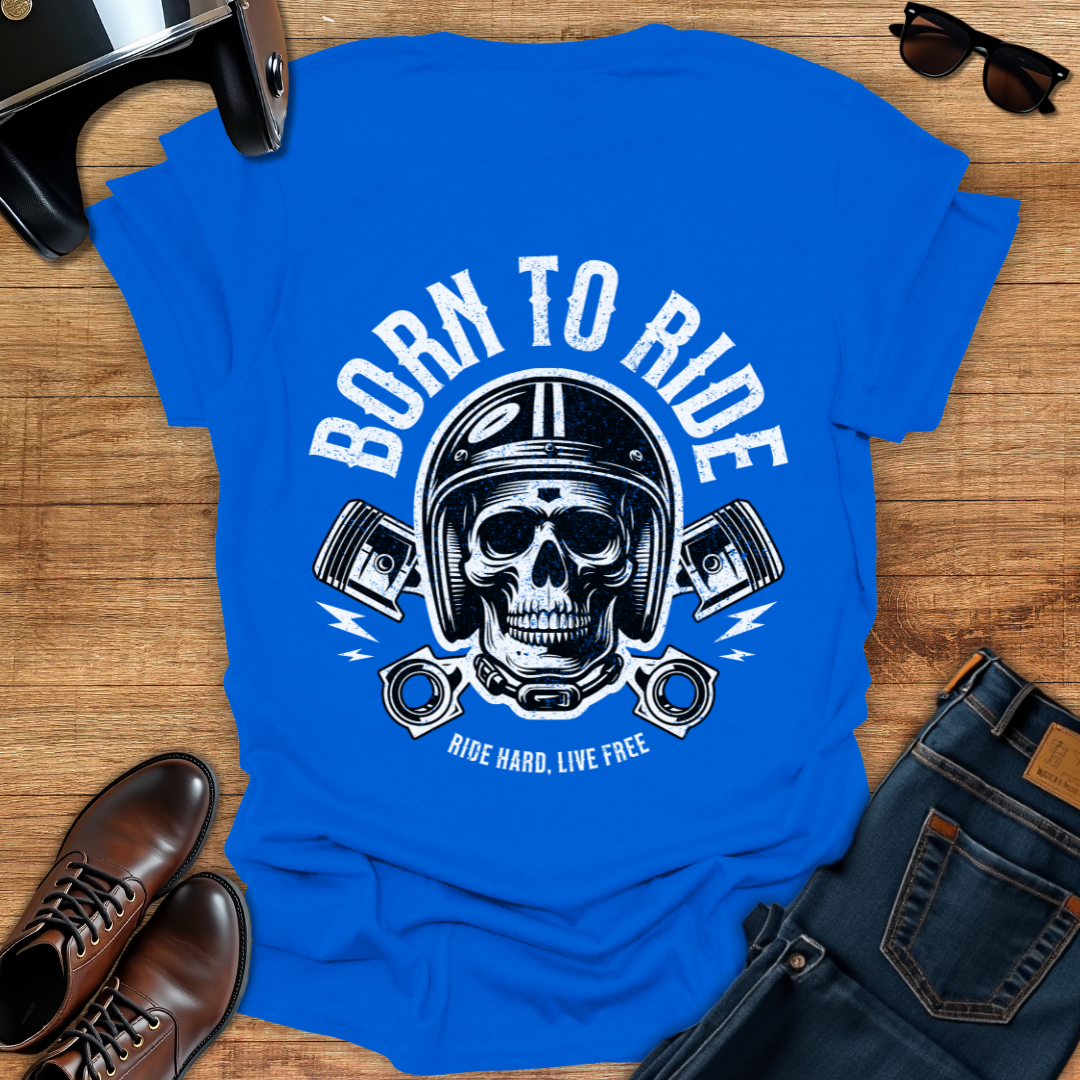 Ride Hard Live Free - Back Print T-Shirt