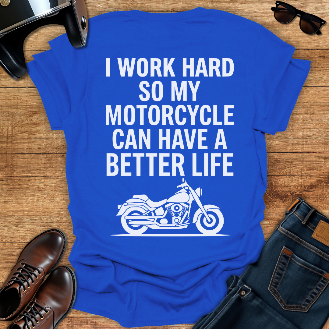 Work Hard - Back Print T-Shirt