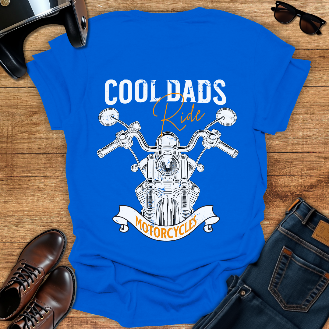Cool Dads Ride - Back Print T-Shirt