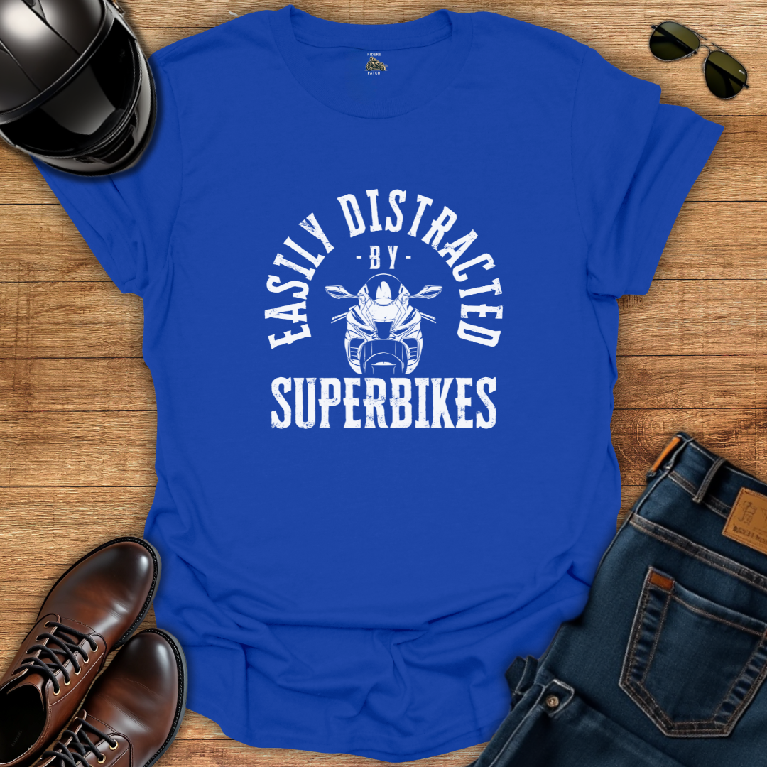 Easily Distracted By Superbikes T-Shirt