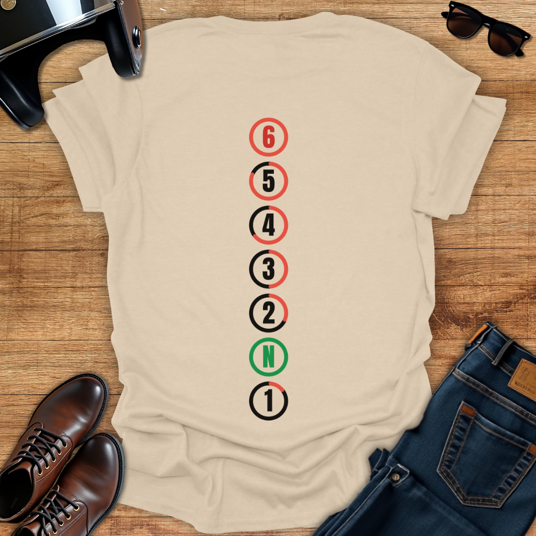 Gear Shift - Back Print T-Shirt