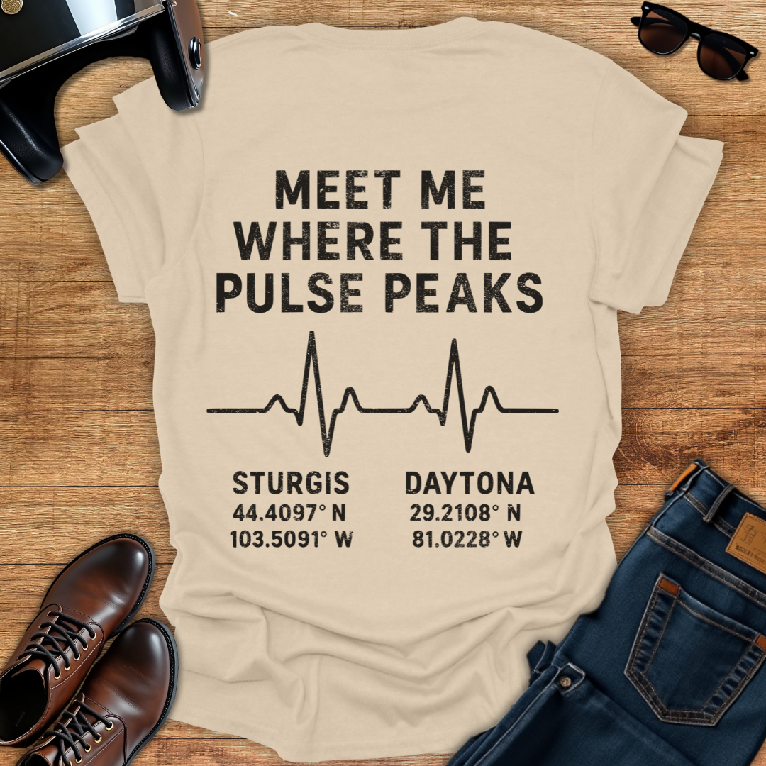 Pulse Peaks - Back Print T-Shirt