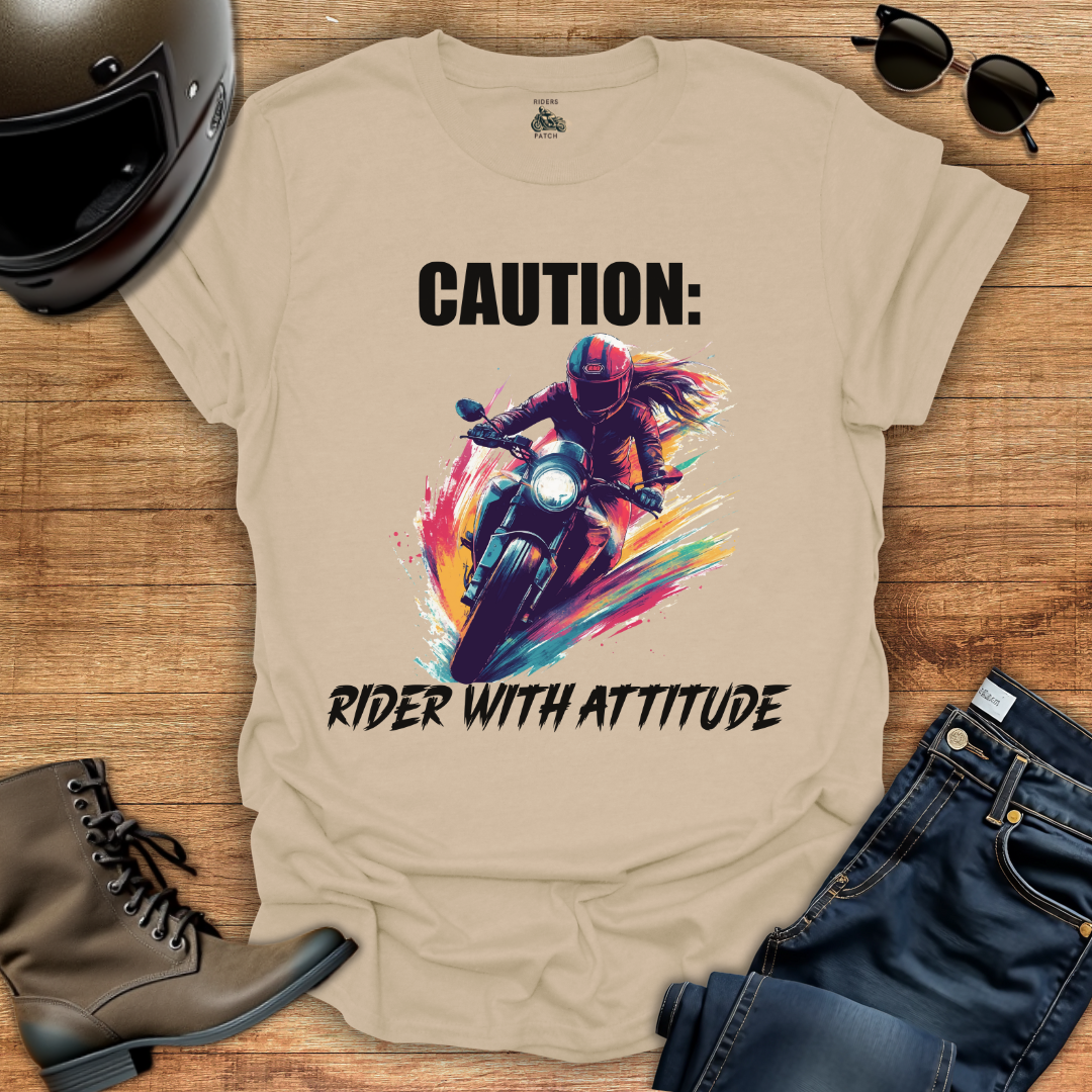 Rider With Attitude - Womens T-Shirt