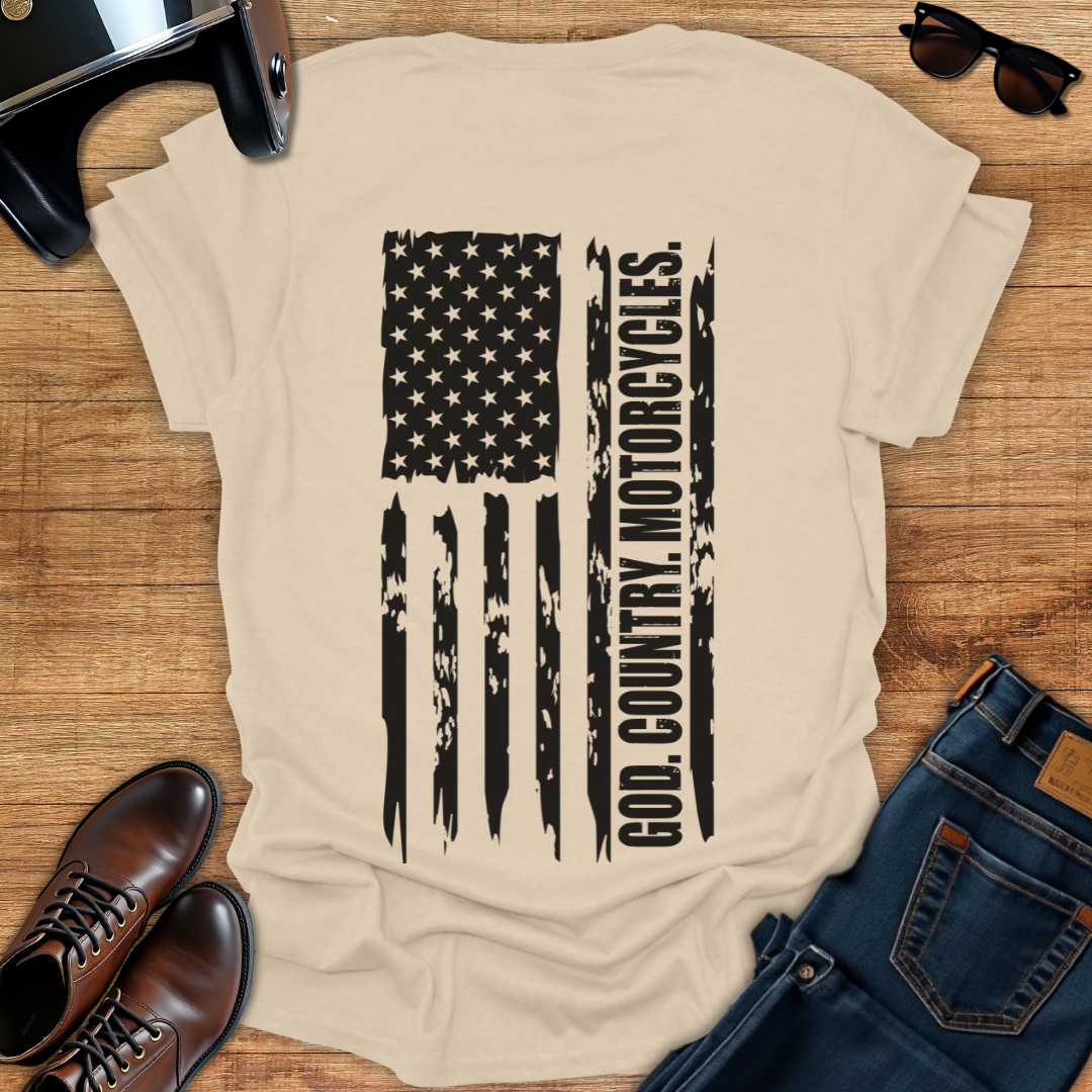 God Country Motorcycles - Back Print T-Shirt