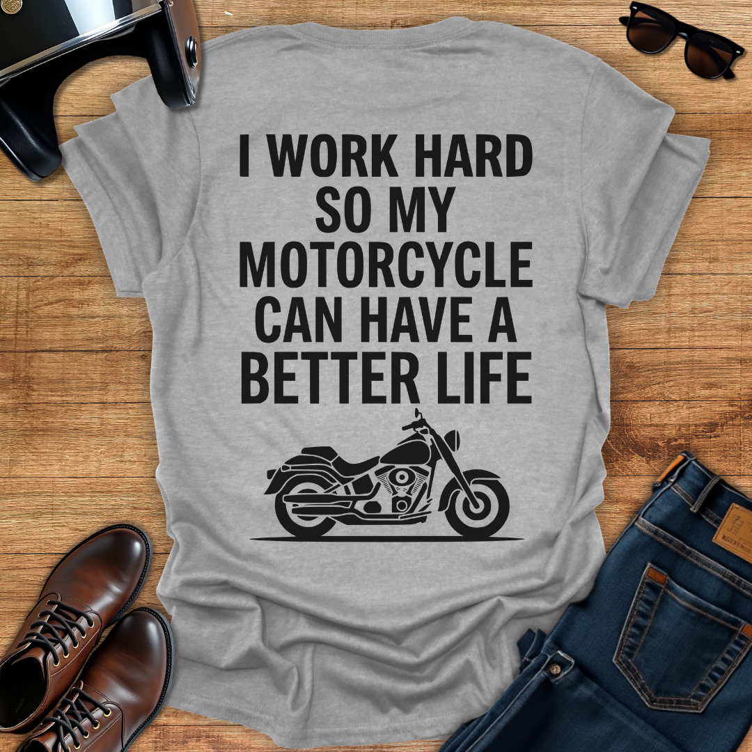 Work Hard - Back Print T-Shirt