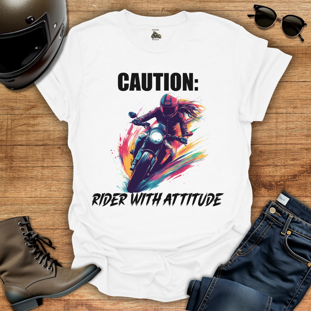 Rider With Attitude - Womens T-Shirt