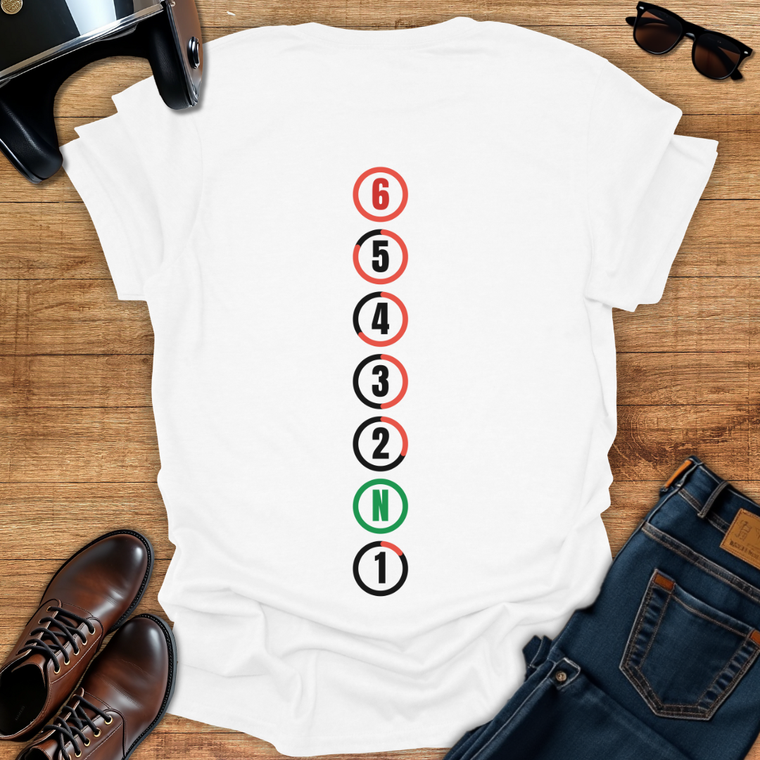 Gear Shift - Back Print T-Shirt
