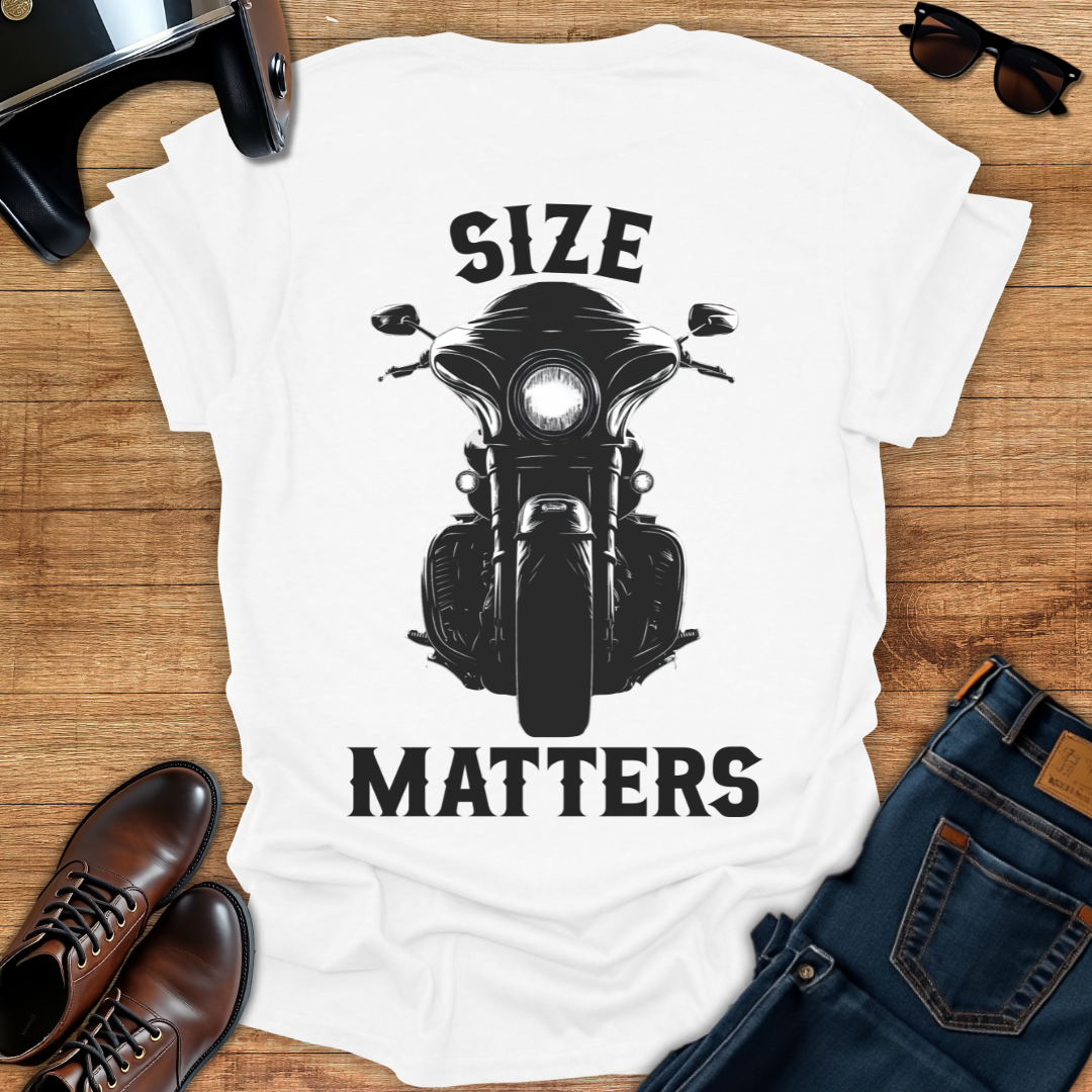 Size Matters - Back Print T-Shirt