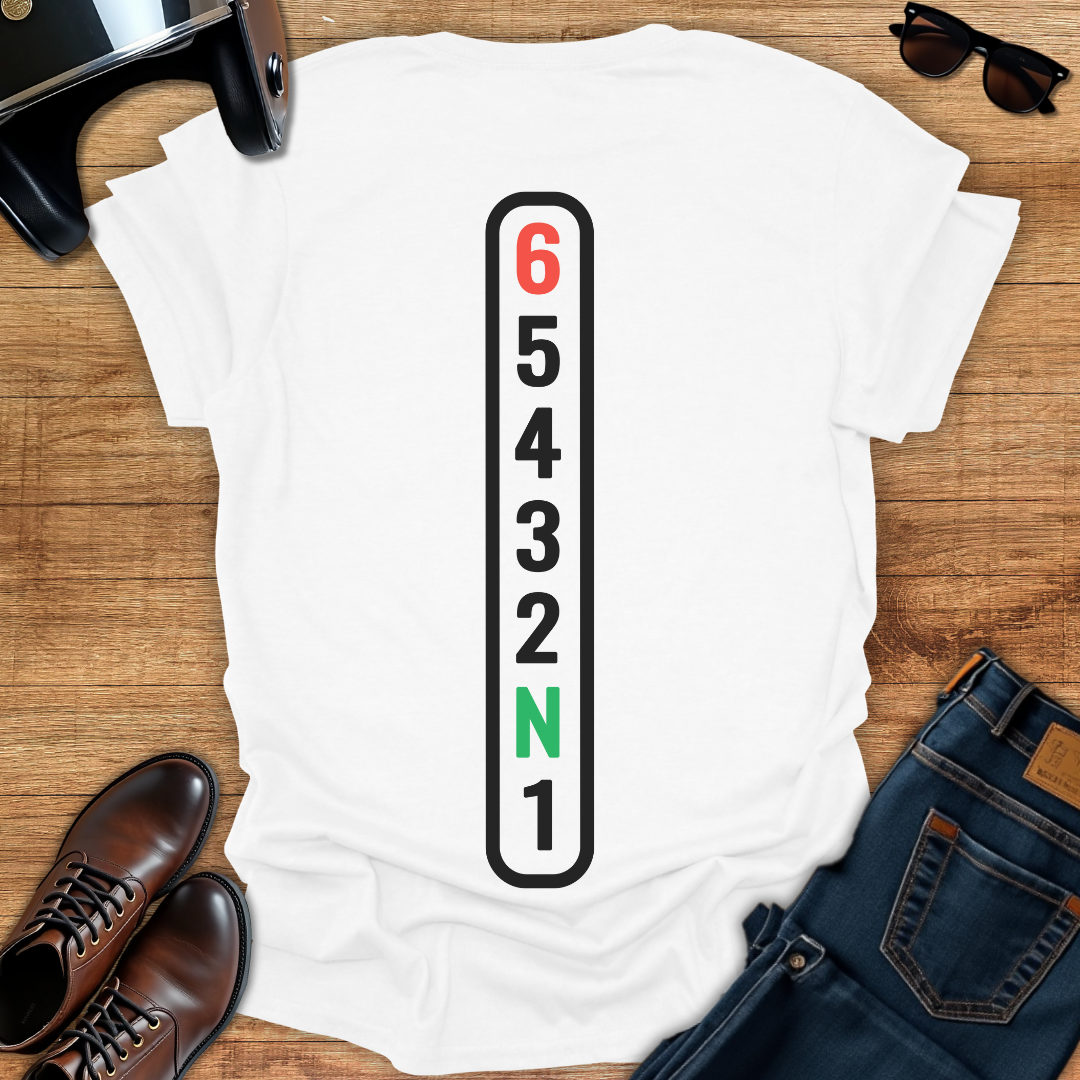 Motorcycle Gears - Back Print T-Shirt