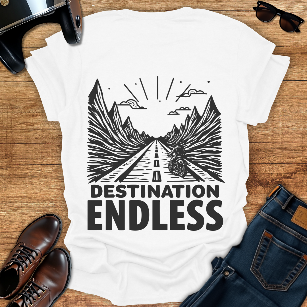 Destination Endless - Back Print T-Shirt