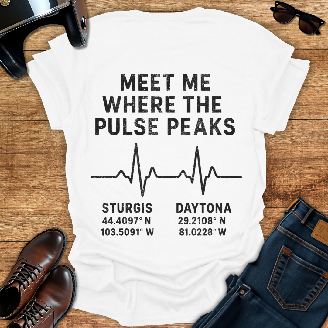Pulse Peaks - Back Print T-Shirt