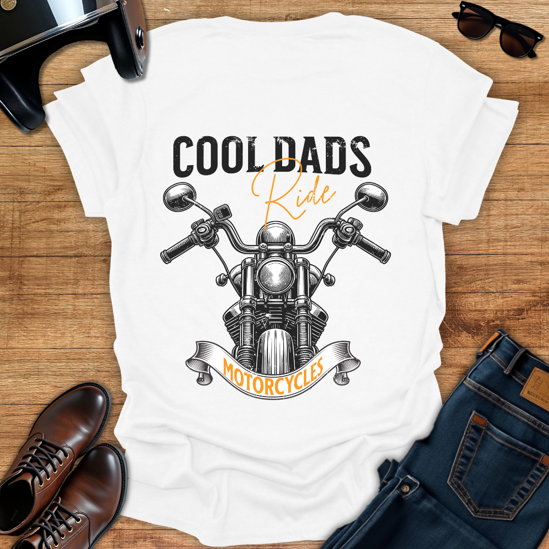 Cool Dads Ride - Back Print T-Shirt